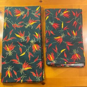 SET of TWO Tablecloths 
Chili Pepper Design